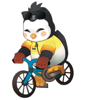 Paggy in bicicletta con il casco allacciato